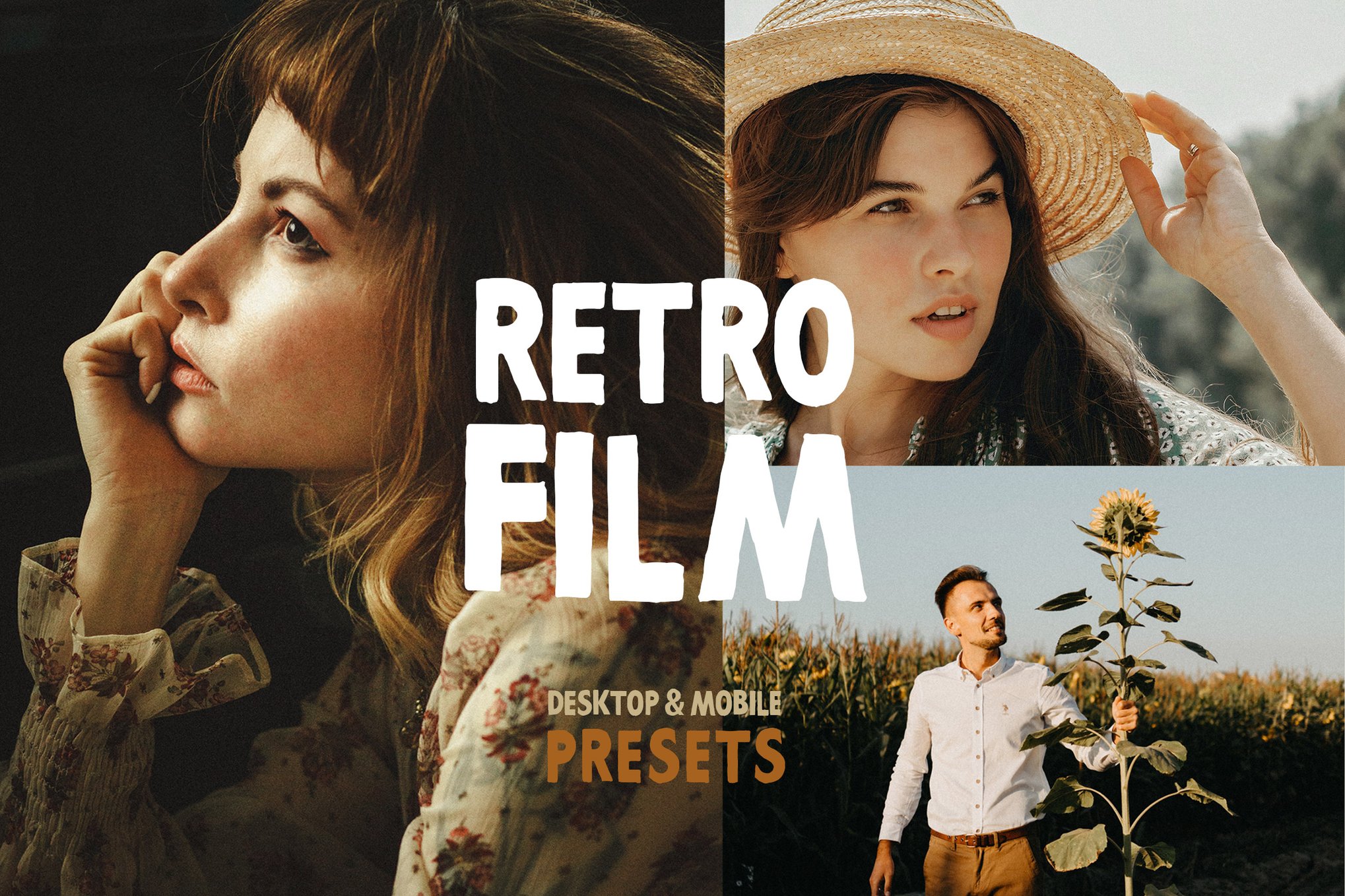 专业电影调色LR、PS移动和桌面预设 Retro Lightroom Movie Presets