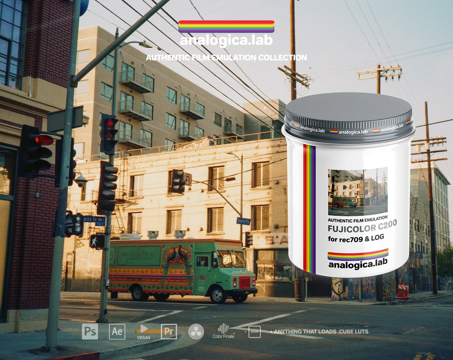 富士胶片色彩视频调色包 Analogica Lab-LUT FUJICOLOR C200 35MM Film Emulation