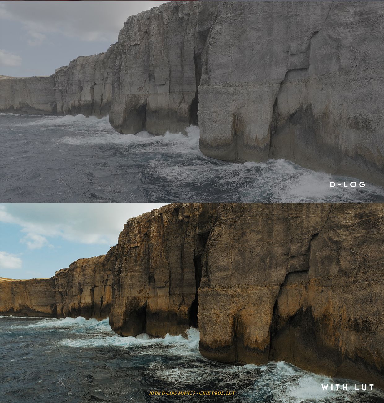 大疆MAVIC 3系列电影级LUT包 – 适用于D-LOG 10比特无人机素材 DJI MAVIC 3 SERIES CINEMATIC LUT PACK – For D-LOG 10bit Drone Footage