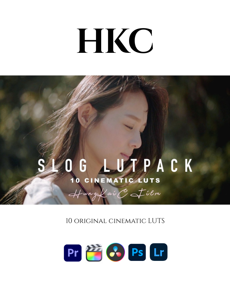 日系质感小清新风格MV文艺电影调色LUTS预设包(10 LUTs) HKC SLOG LUT PACK